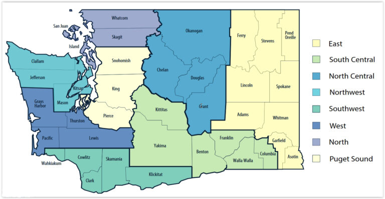 Phase 2 Washington State Zones for COVID Healthy Recovery Plan
