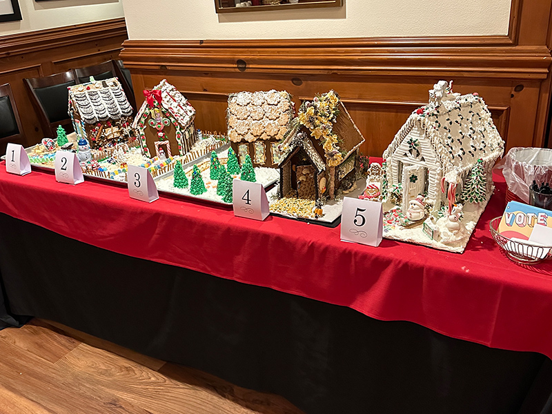 Gingerbread House contest entries at Pleasant Beach Village's Manor House