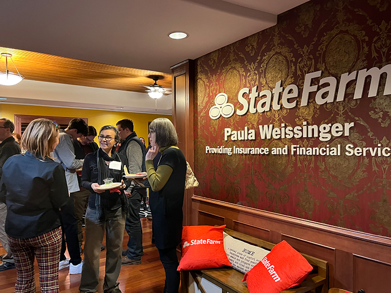 Scenes from a Bainbridge Chamber After Hours - hosted by Paula Weissinger State Farm Insurance in January 2023