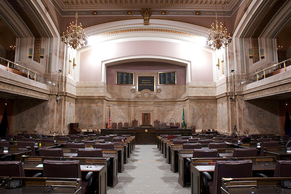 Inside Chambers at the Washington State House of Representatives. Image courtesy of Washington Legislative Services