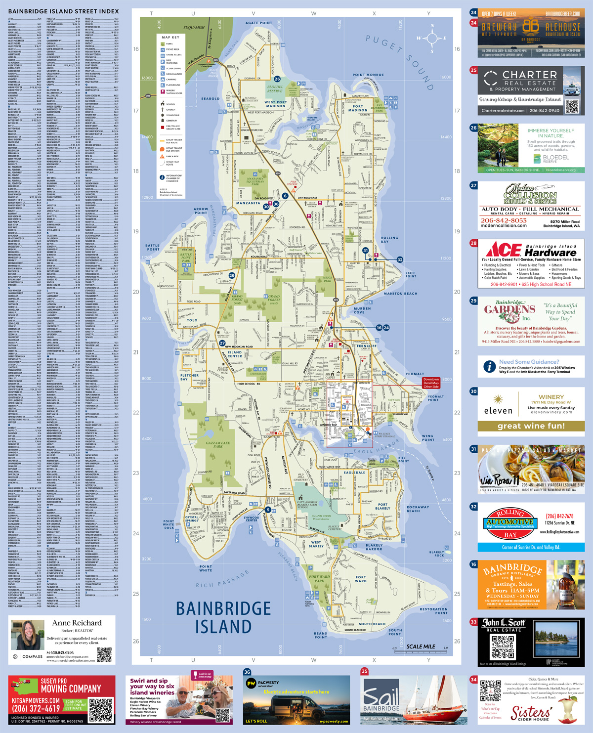 Bainbridge Island Map - Chamber of Commerce 2023