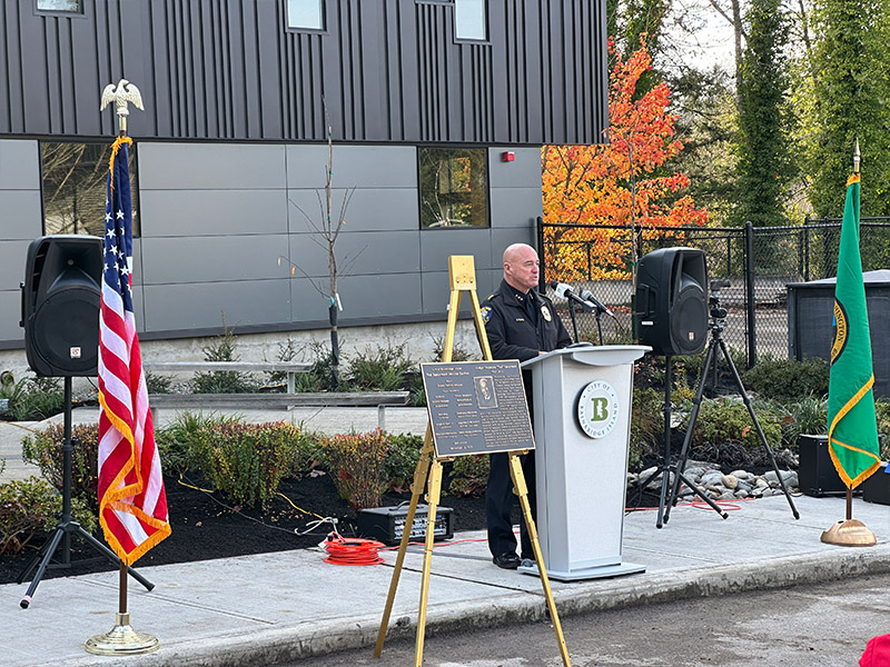 Chief Joe Clark welcomes the island to the Police Department's new home.