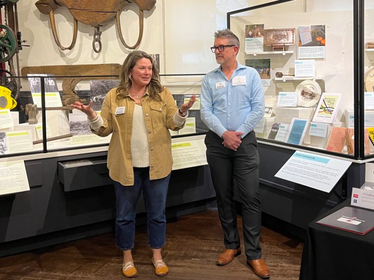 Amber Buell and Joe Stanko of the Bainbridge History Museum host the March 2024 Chamber After Hours